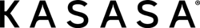Kasasa black and white logo.